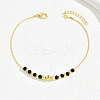 Gold Plated Brass Beads Anklets for Women YN6291-7-1