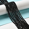 Natural Black Onyx Beads Strands G-K020-3mm-30-3