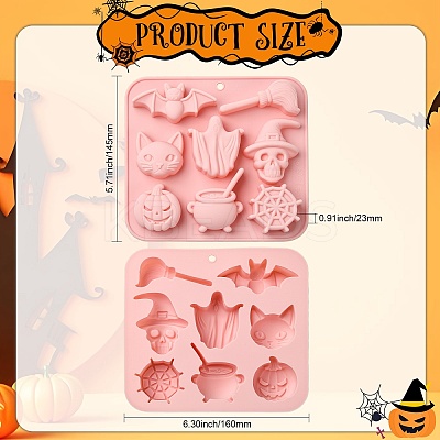 2Pcs Halloween Theme Silicone Molds ST-CJ0007-99-1