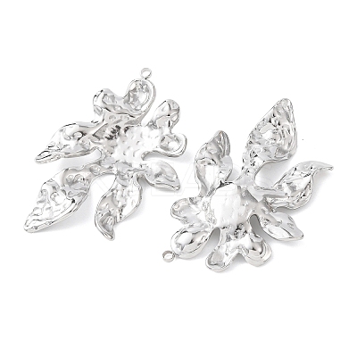 Textured 304 Stainless Steel Pendants STAS-Z177-01P-1