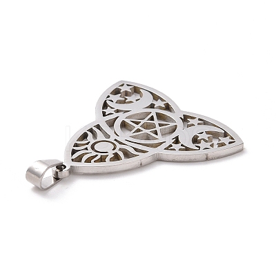 Non-Tarnish 304 Stainless Steel Hollow Pendants STAS-P313-04P-1