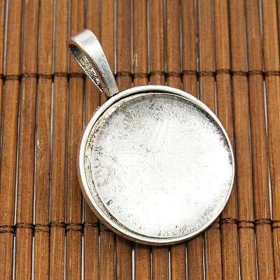 25mm Transparent Clear Domed Glass Cabochon Cover for Photo Pendant Making TIBEP-X0008-FF-1