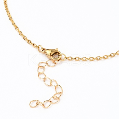 304 Stainless Steel Cable Chain Necklace Making AJEW-JB00778-02-1