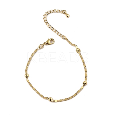 Rack Plating Brass Link Chain Bracelets for Women BJEW-G735-03G-1