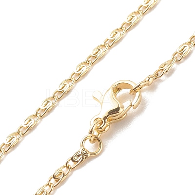 Brass Lumachina Chains Necklace for Women NJEW-P265-34G-1