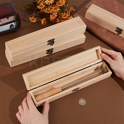 4Pcs Bamboo and Wood Flip Cover Box CON-OC0001-71-1
