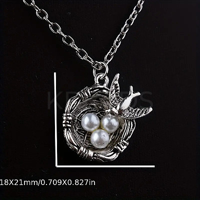 Alloy & Imitation Pearl Pendant Necklaces FS-WG171EF-01-1