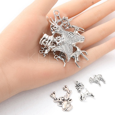 50Pcs 25 Styles Tibetan Style Alloy Pendants FIND-YW0002-13-1