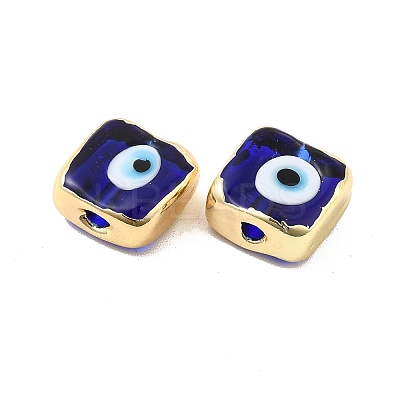 Brass Enamel Beads KK-F842-02F-1