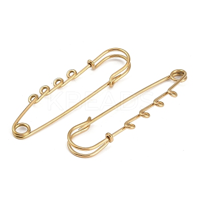 Ion Plating(IP) 304 Stainless Steel Safety Pins Brooch Findings STAS-K252-05B-G-1