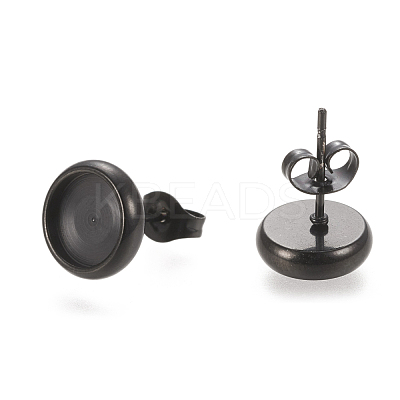 304 Stainless Steel Stud Earring Settings STAS-K202-05C-B-1