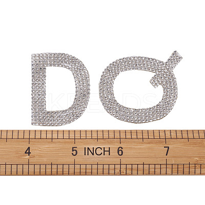Glitter Hotfix Rhinestone Iron on Patches DIY-CD0001-10D-1