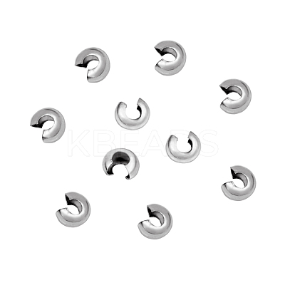 Tarnish Resistant 304 Stainless Steel Crimp Beads Covers STAS-P239-34P-01-1