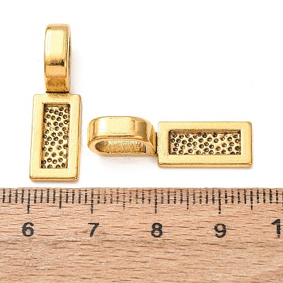Tibetan Style Alloy Glue-on Flat Pad Bails LS-TIBE-4710-AG-NR-1