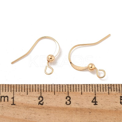 Brass Earring Hooks KK-H503-26G-1