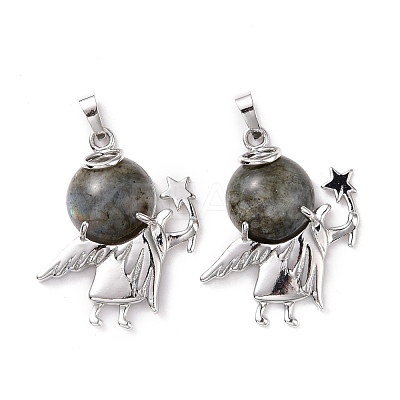 Natural Labradorite Pendants G-F573-A20-1