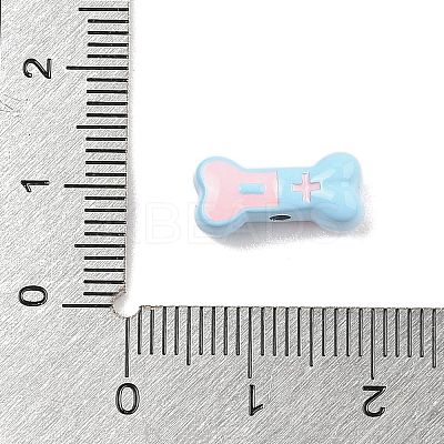 Spray Painted Alloy Beads ENAM-D067-03D-RS-1