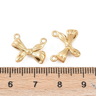 304 Stainless Steel Bowknot Charms STAS-D390-29G-1