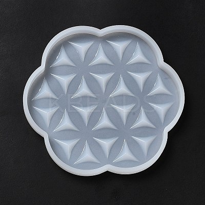DIY Life of Flower Textured Cup Mat Silicone Molds LS-SIMO-H009-05H-1