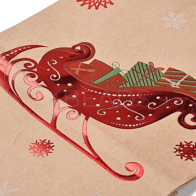 Christmas Theme Hot Stamping Rectangle Paper Bags X1-CARB-F011-02D-1