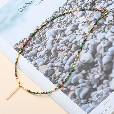 Beaded Necklaces & Pendant Necklace Sets NJEW-JN03076-02-1
