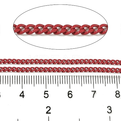 Spray Painted 304 Stainless Steel Curb Chains STAS-B067-05A-08-1