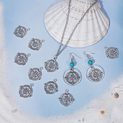 Tibetan Style Zinc Alloy Pendants TIBEP-SC0002-34-1