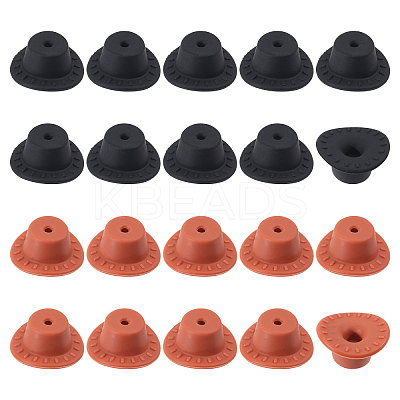 20Pcs 2 Colors Silicone Beads SIL-CA0004-54-1