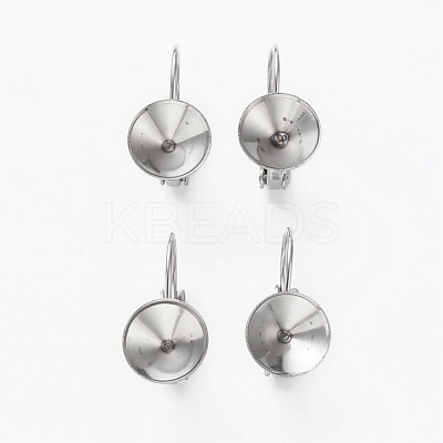 304 Stainless Steel Leverback Earring Findings STAS-L253-006A-P-1