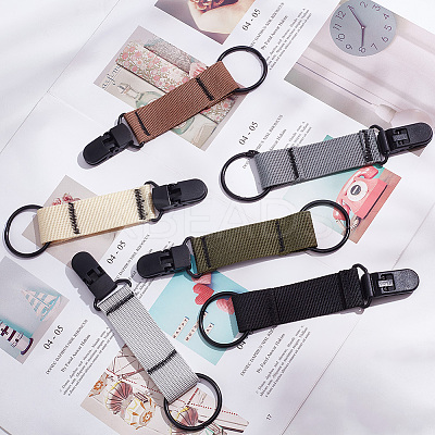 6Pcs 6 Colors Alloy Hat Clip for Travel FIND-GO0001-18-1