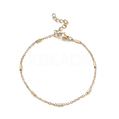 Ion Plating(IP) 304 Stainless Steel Satellite Chain Bracelets for Men Women STAS-B039-12G-1