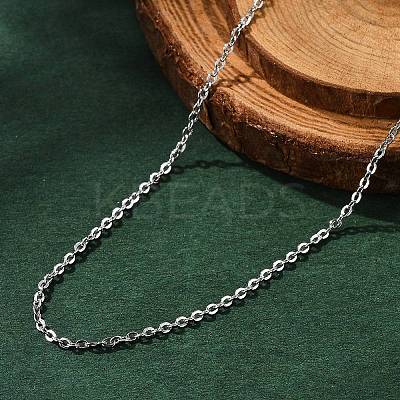 Brass Cable Chain Necklaces X-MAK-P011-01P-1