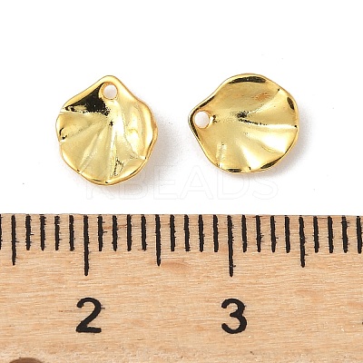 Brass Lotus Leaf Charms KK-V015-19G-1