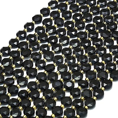 Natural Black Obsidian Beads Strands G-C116-A48-02-1