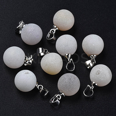Natural Agate Charms G-Q998-036C-1