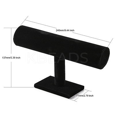 Velvet T-Bar Bracelet Display Stands LS-BDIS-WH0003-04A-1