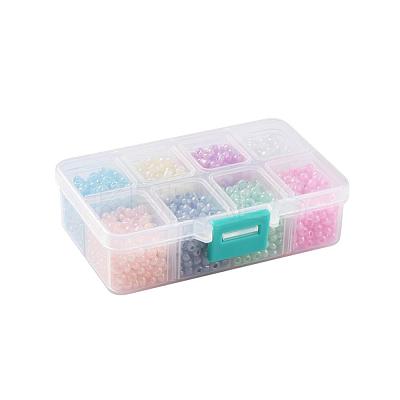 1 Box 6/0 Glass Seed Beads Ceylon Round  Loose Spacer Beads SEED-X0050-4mm-01-1