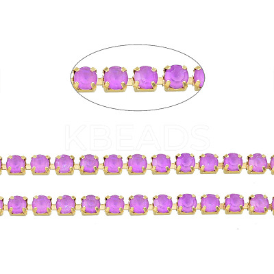 Brass Rhinestone Strass Chains CHC-N017-003B-C09-1