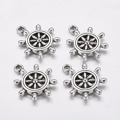 Tibetan Style Alloy Pendants TIBEP-A122979-AS-FF-1
