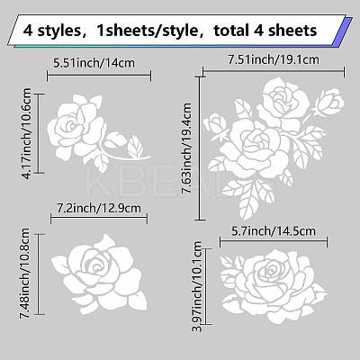 4Pcs 4 Styles PET Waterproof Self-adhesive Car Stickers DIY-WH0308-225A-093-1