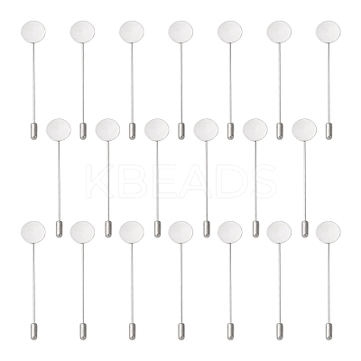 Tarnish Resistant 201 Stainless Steel Brooch Findings STAS-S066-01-1