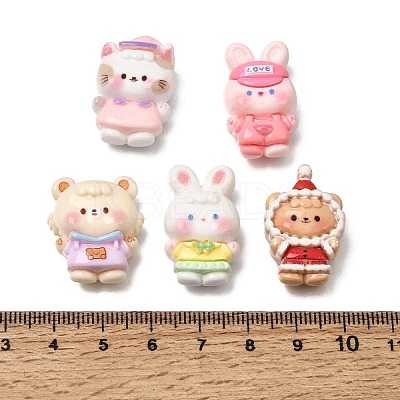 Cartoon Animal Theme Opaque Resin Cabochons RE-CBADCDD-02-1