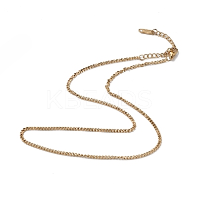 Ion Plating(IP) 304 Stainless Steel Curb Chain Necklace for Men Women NJEW-K245-015D-1