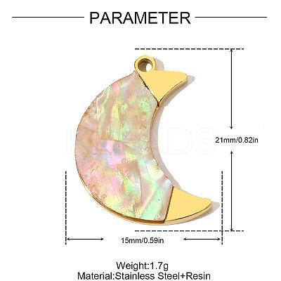 Natural Shell Pendants STAS-STAS-OY009-76G-1