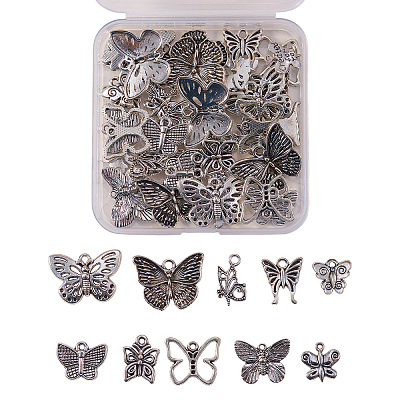 Tibetan Style Hollow Alloy Pendants TIBE-CJ0001-09-1