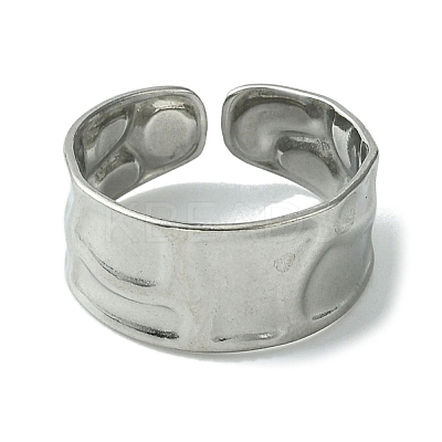 Non-Tarnish 304 Stainless Steel Open Cuff Ring LS-RJEW-L110-019P-1