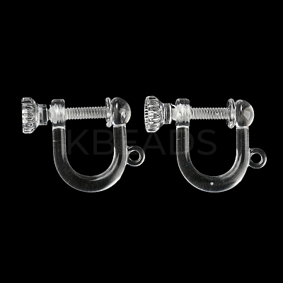 Resin Clip-on Earring Findings LS-X1-FIND-H046-04-1