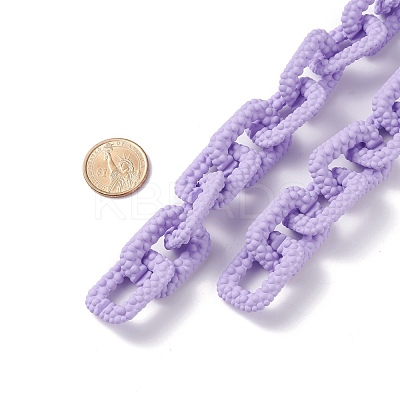 Opaque Spray Painted Acrylic Cable Chains AJEW-JB01100-1