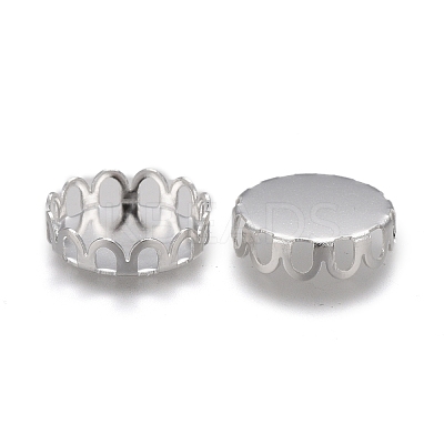 304 Stainless Steel Cabochon Settings X-STAS-P249-16G-S-1