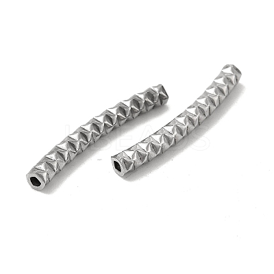 Non-Tarnish Textured 304 Stainless Steel Tube Beads STAS-P319-41P-1